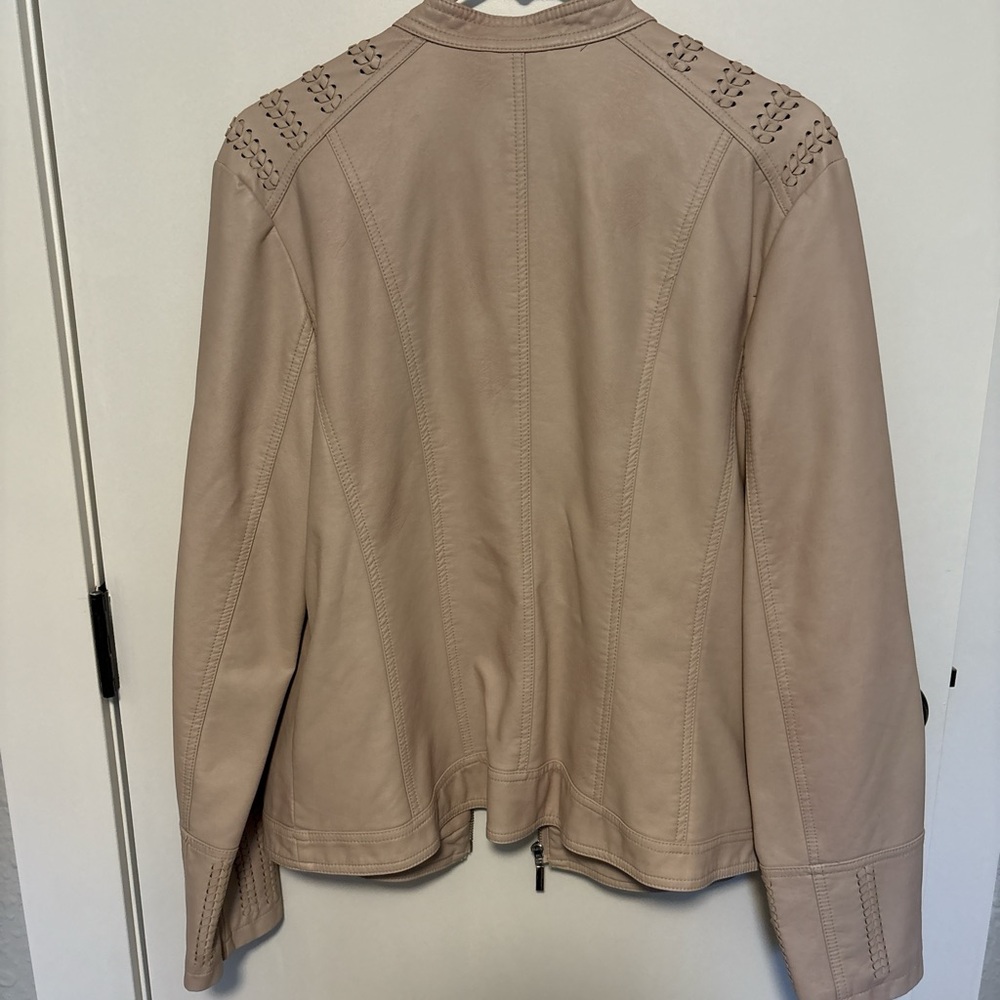 Source Unknown Light Pink Leather Jacket - image 4